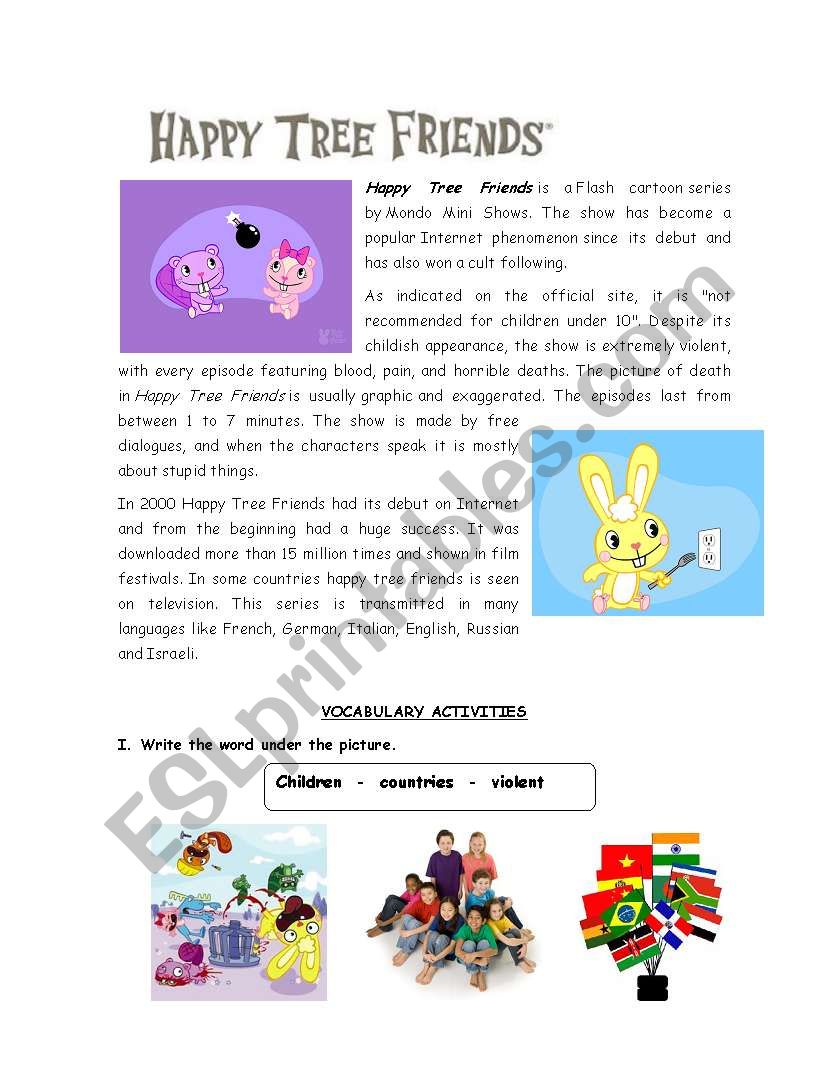 Happy Tree Friends  worksheet