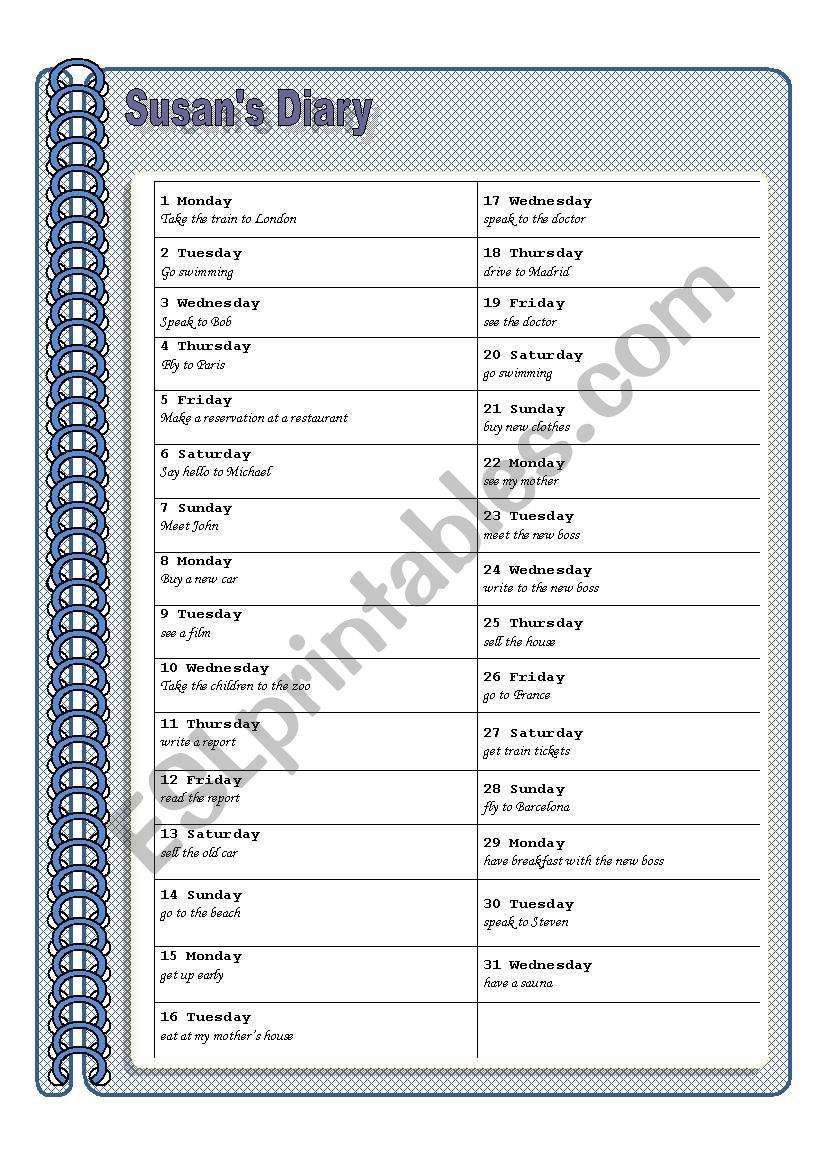 Irregular Past Verb Practice Illustration