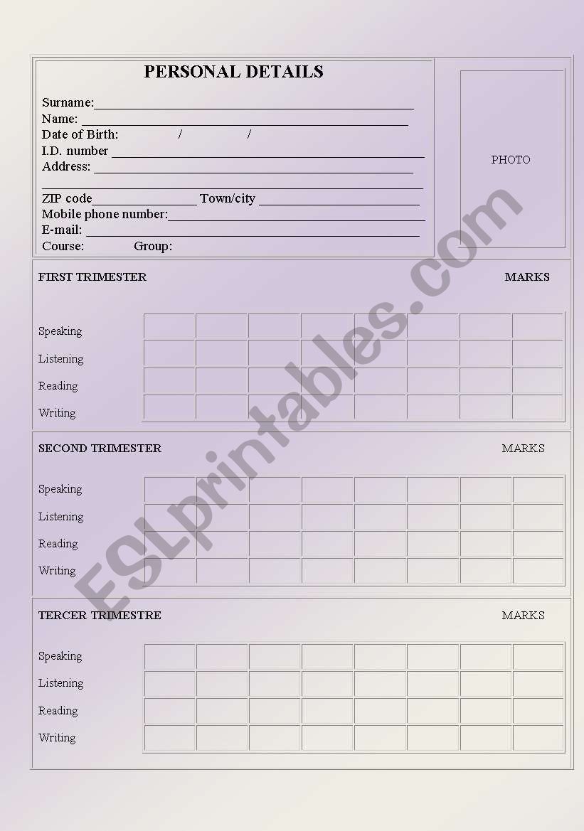 Students file worksheet