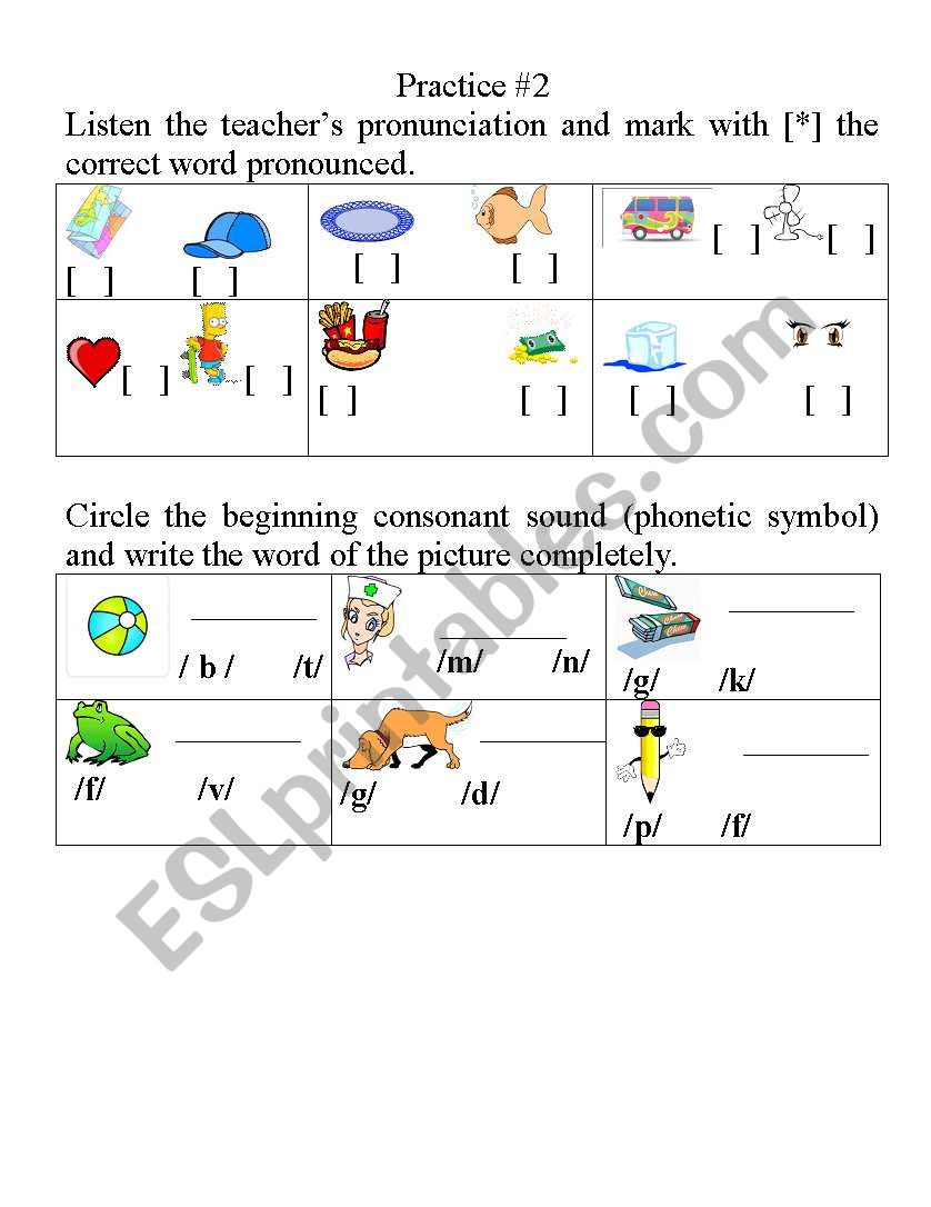 Phonectics Symbols worksheet