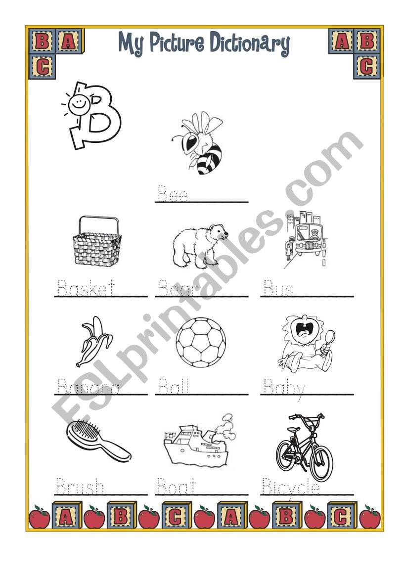 My Picture Dictionary worksheet