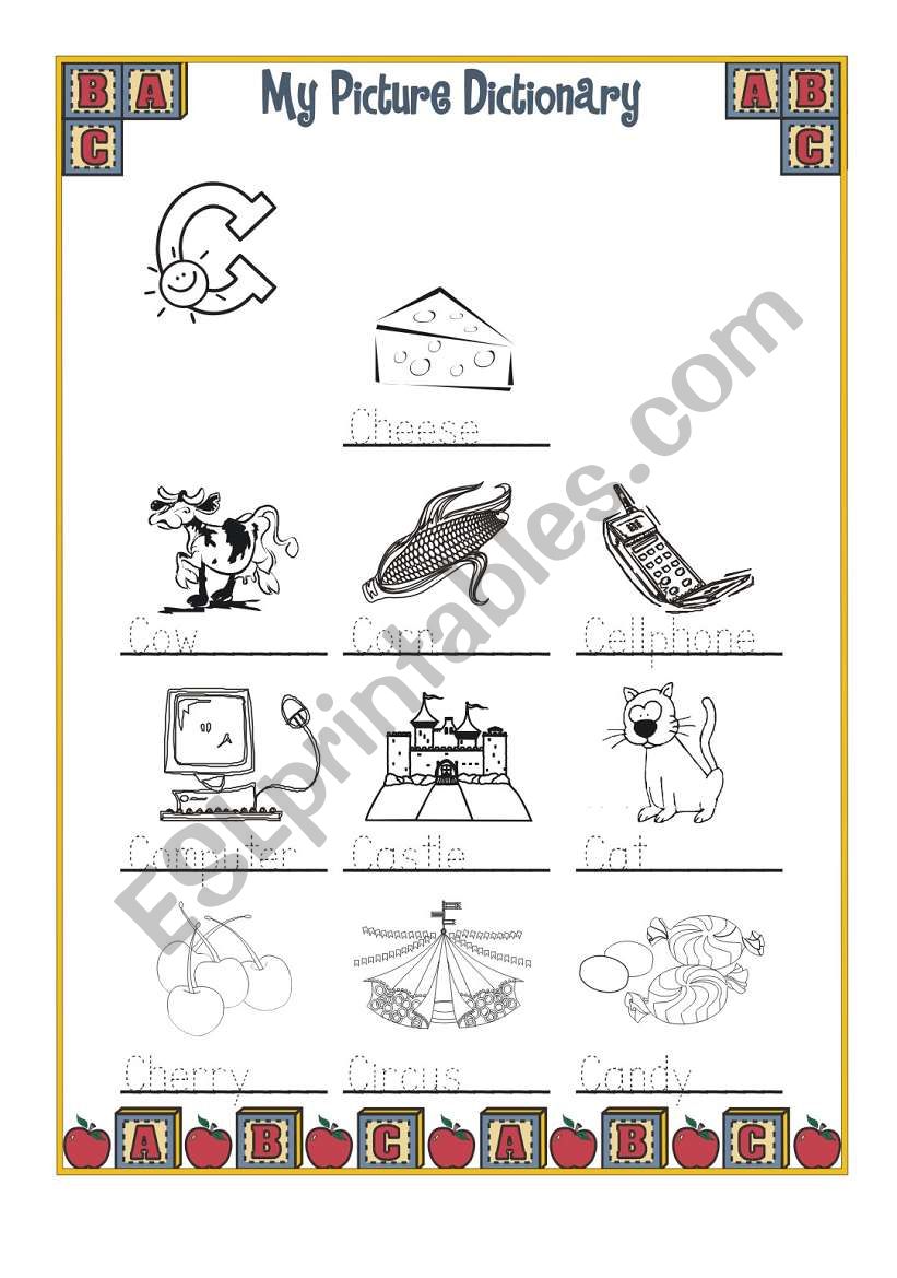 My Picture Dictionary worksheet