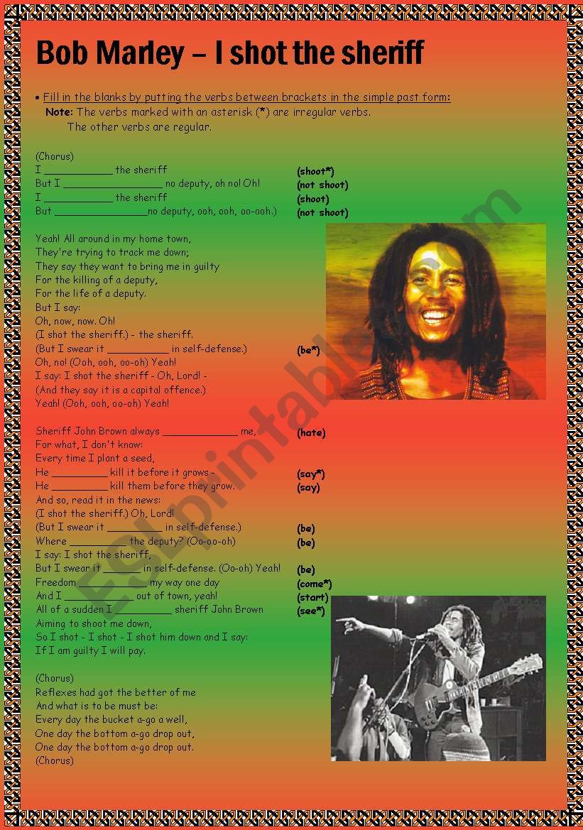 I shot the sheriff by BOB MARLEY