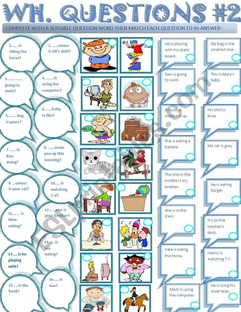 wh questions #2 worksheet