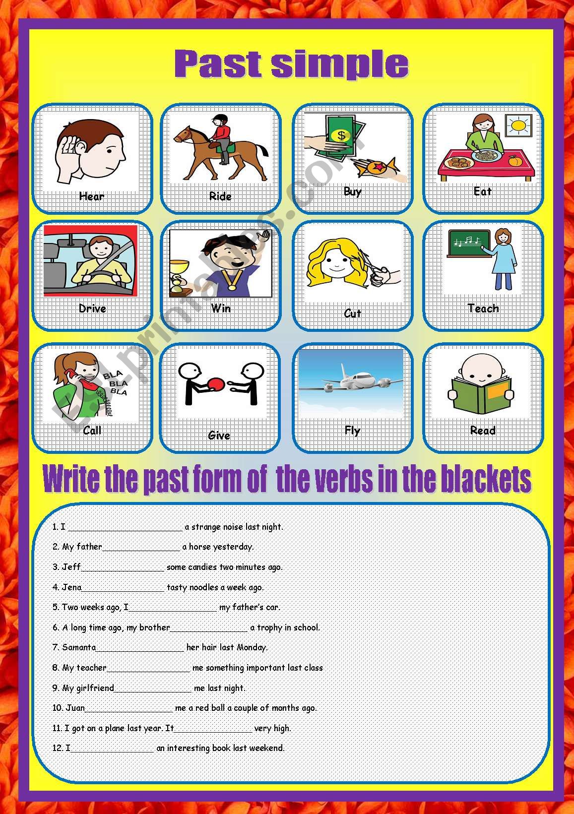 past simple worksheet