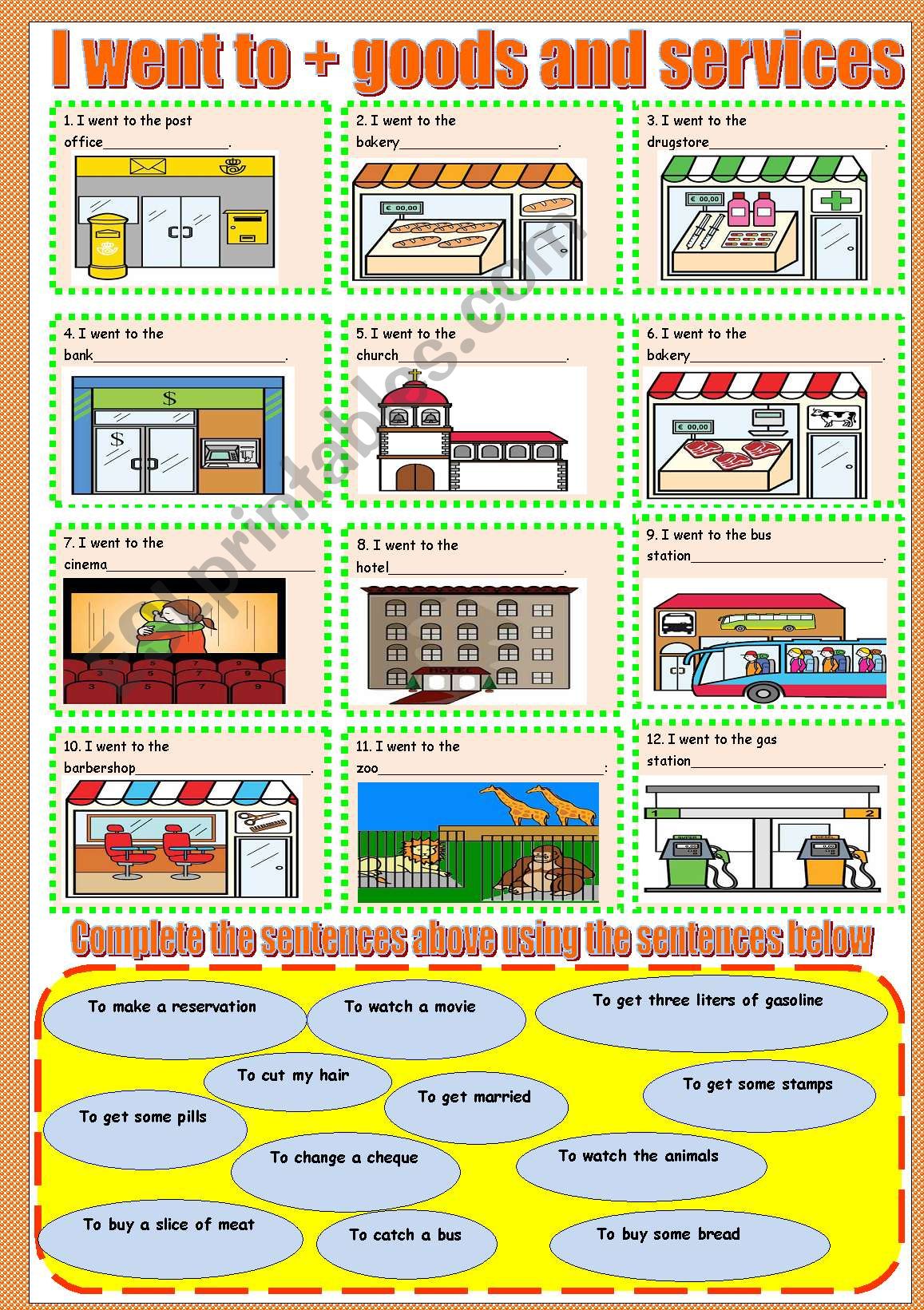 I went+ goods and services worksheet