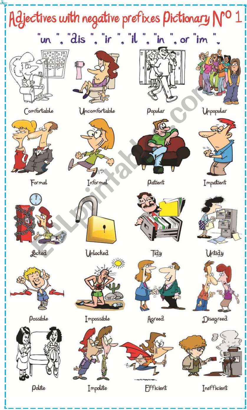 Adjectives with negatives prefixes NÂº 1