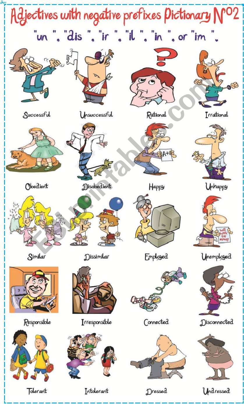 Adjectives with negatives prefixes NÂº 2