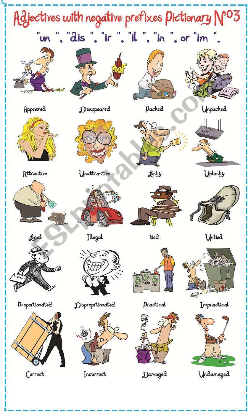 Adjectives with negatives prefixes NÂº 3