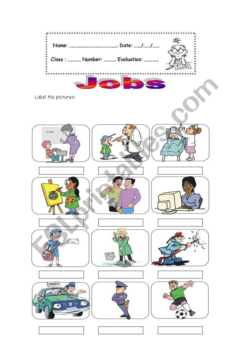 Jobs (part 1)  worksheet