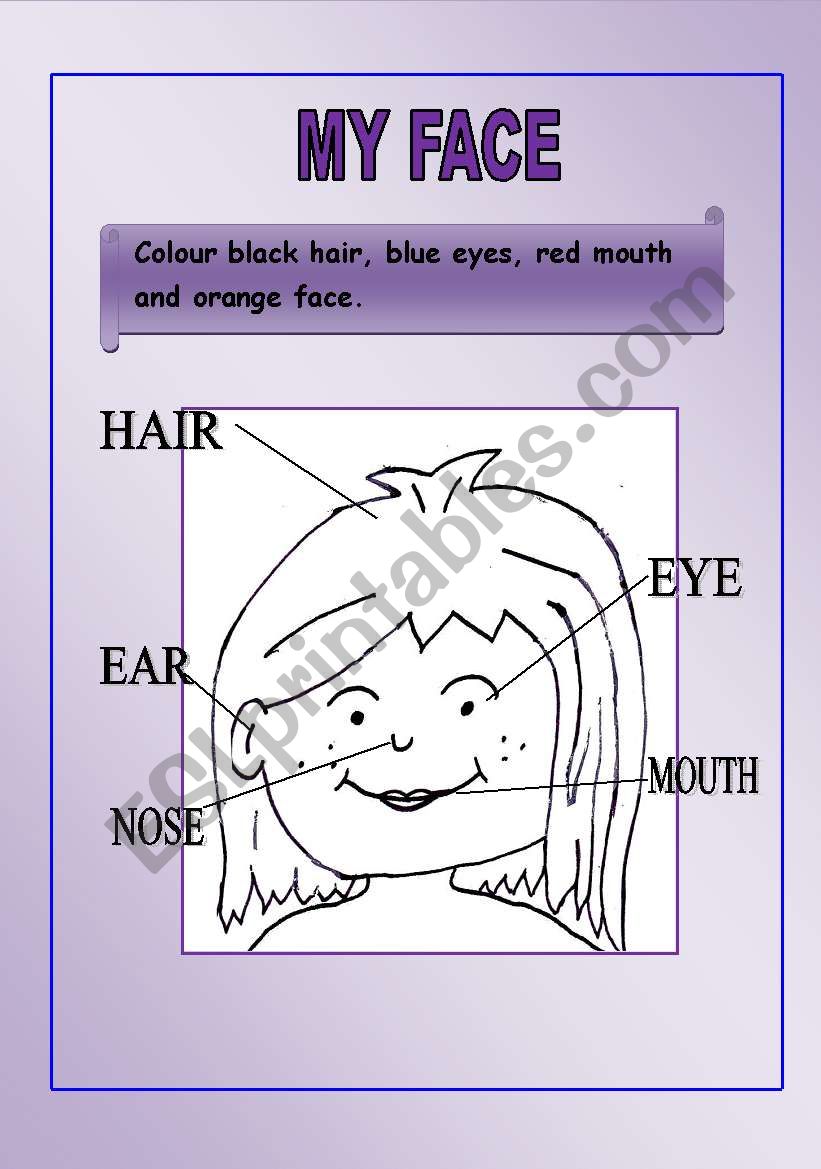 Training parts of face and colors