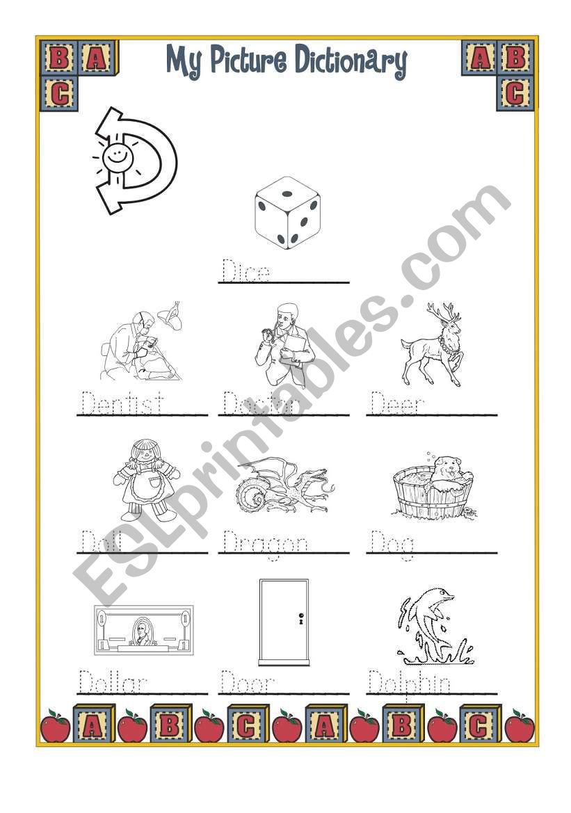 My Picture Dictionary worksheet