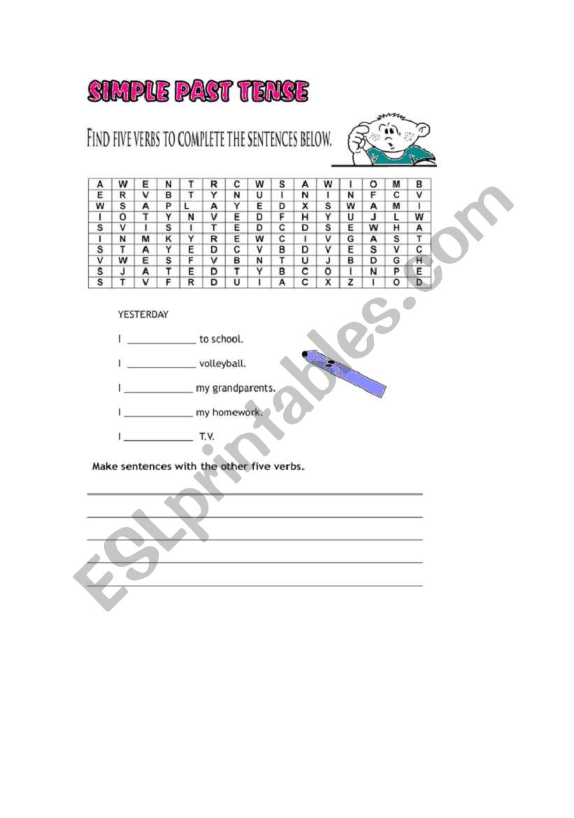 simple past worksheet