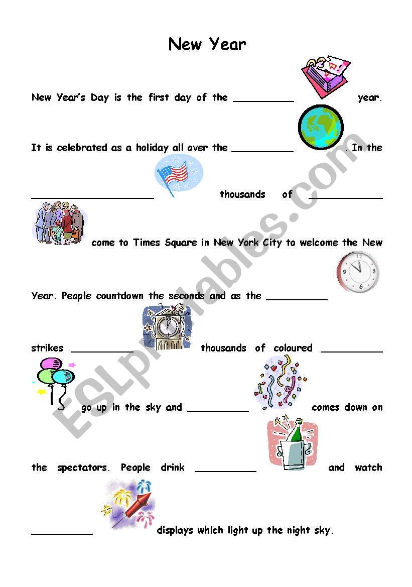 New Year worksheet