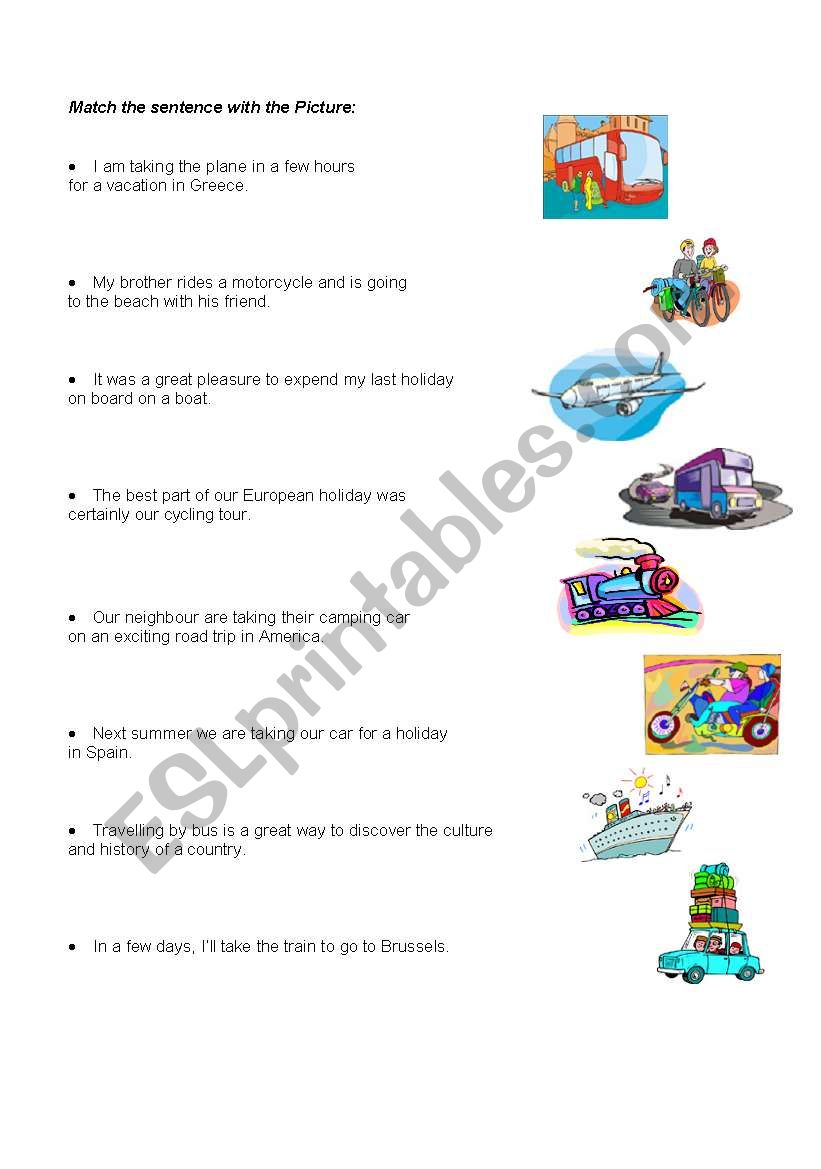 Means of transport ESL worksheet by blanka_007