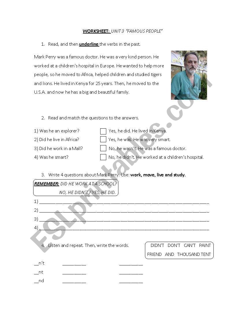 Past Simple Exercises worksheet