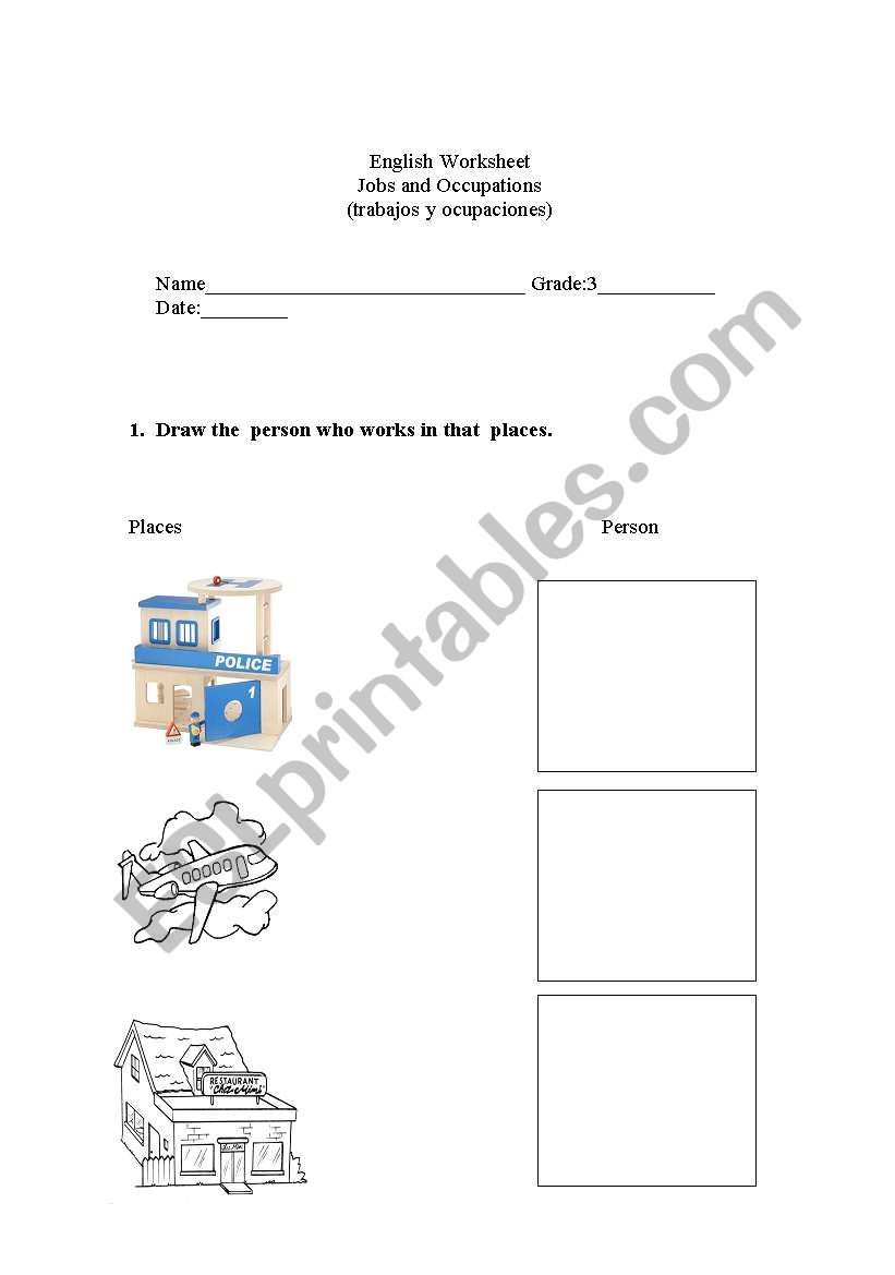 occupantion worksheet
