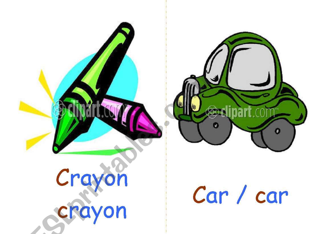 crayon car worksheet