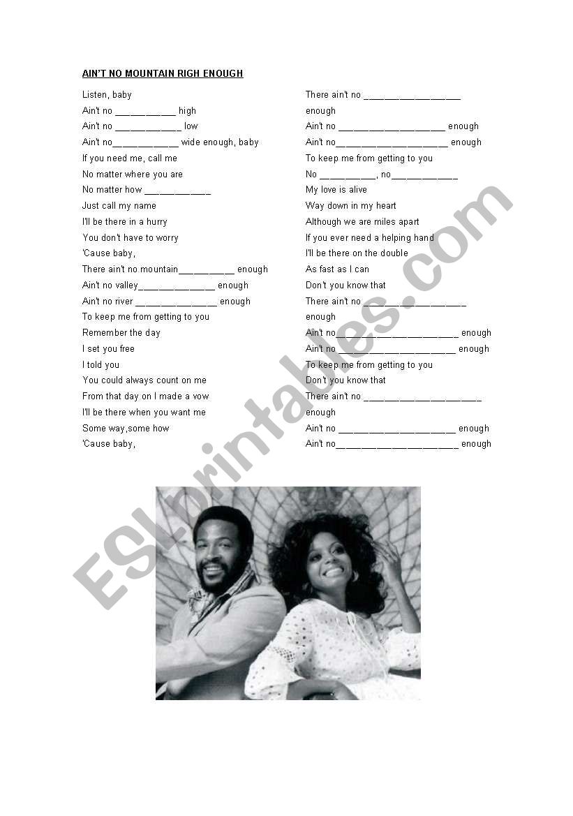 SONG WITH ENOUGH ESL MARVIN GAYE Song with enough esl marvin gaye
