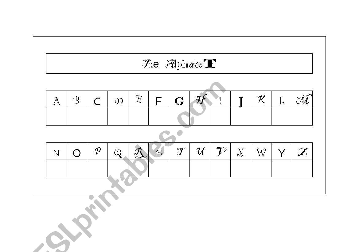 The alphabet worksheet