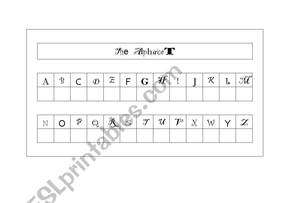 The alphabet worksheet