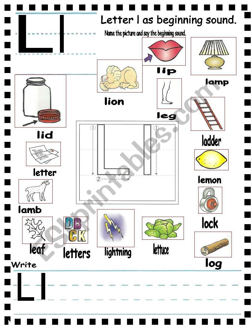 ABC -  letter Ll and sentences