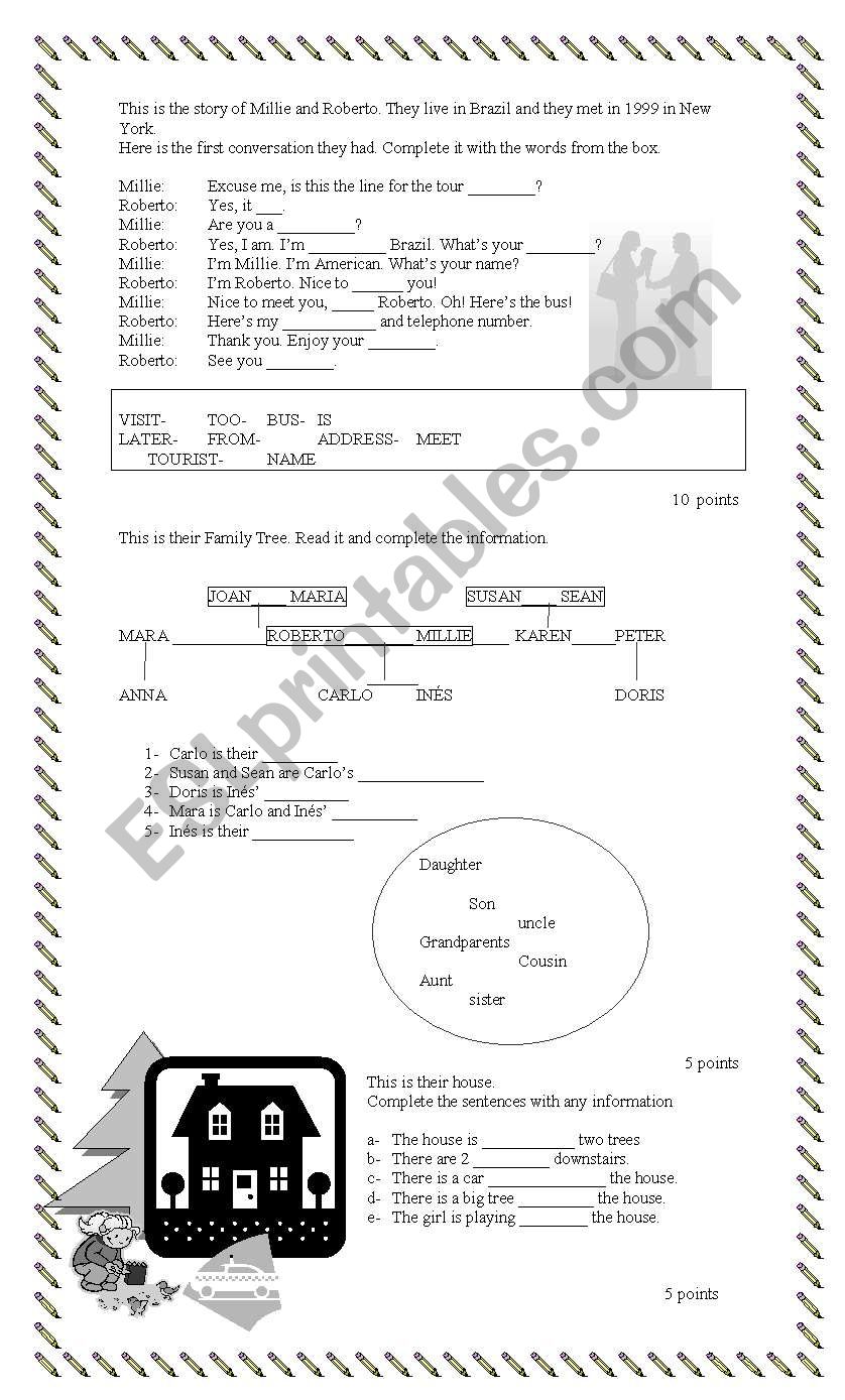 teens test worksheet