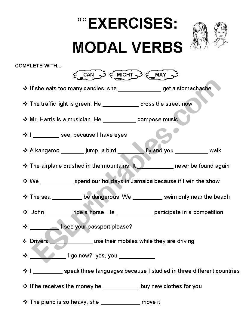 Modal Verbs worksheet