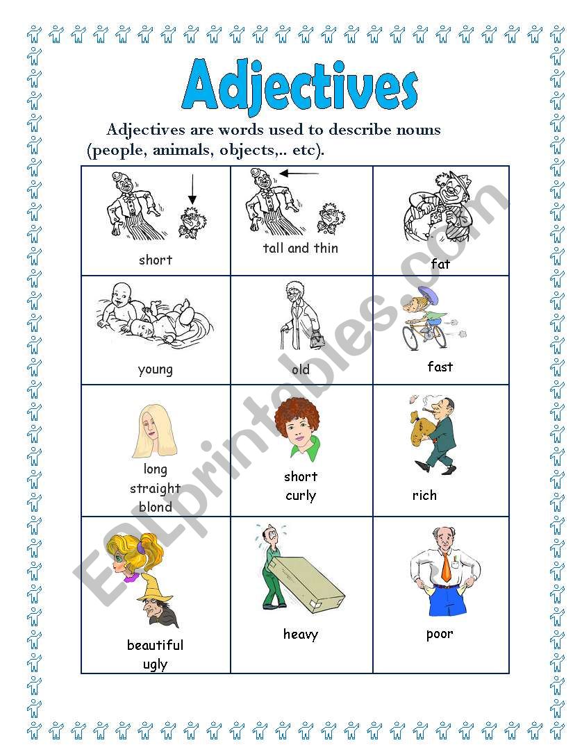 Adjectives worksheet