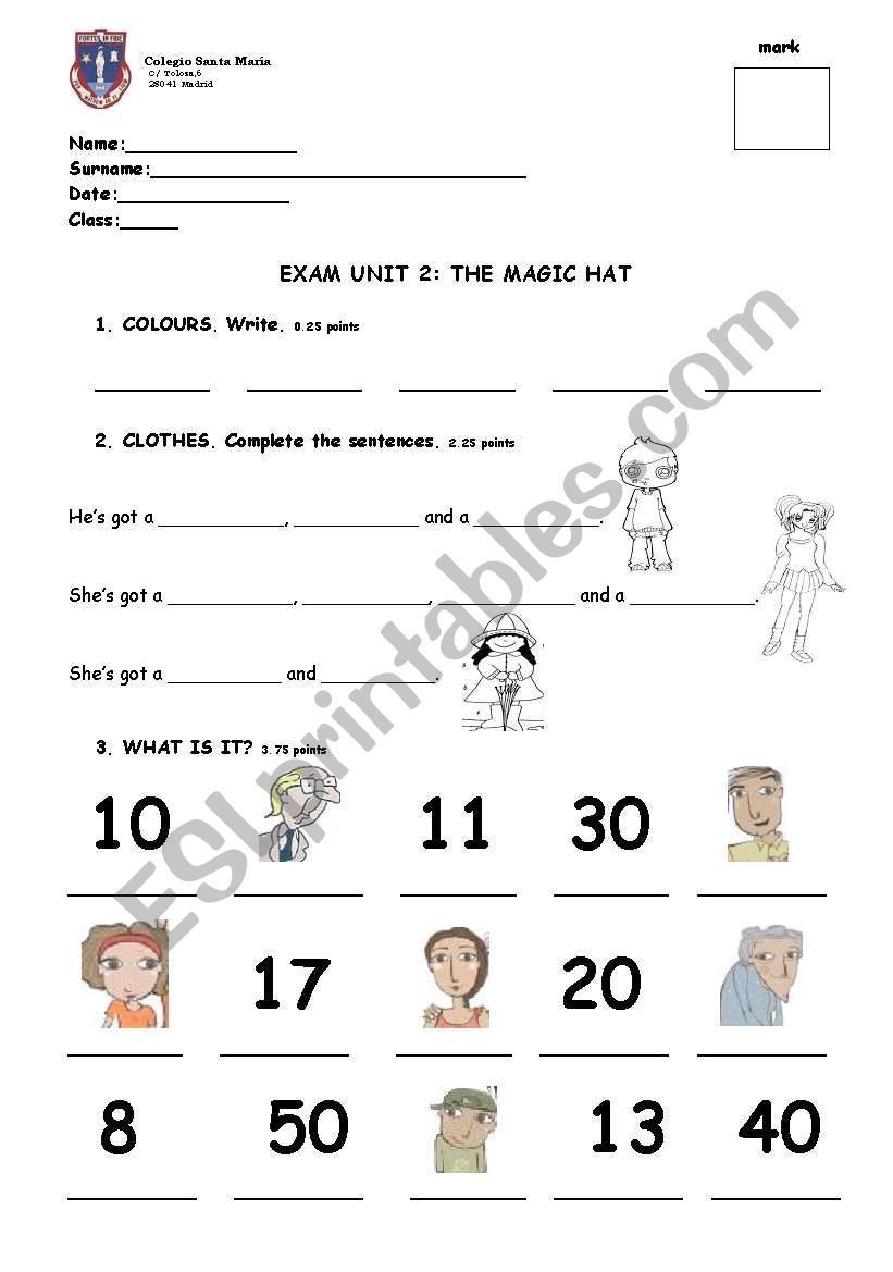 CLOTHES & FAMILY worksheet