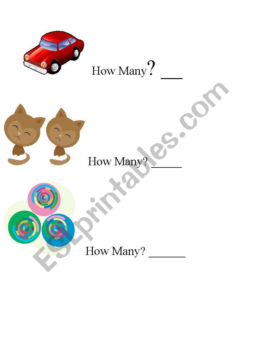 How Many do you see? worksheet