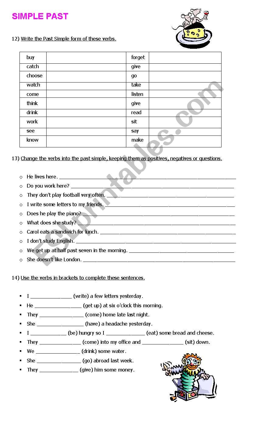 Simple Past worksheet