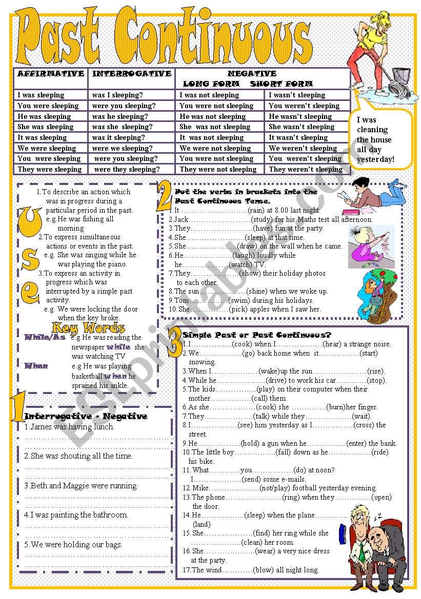 Past Continuous worksheet