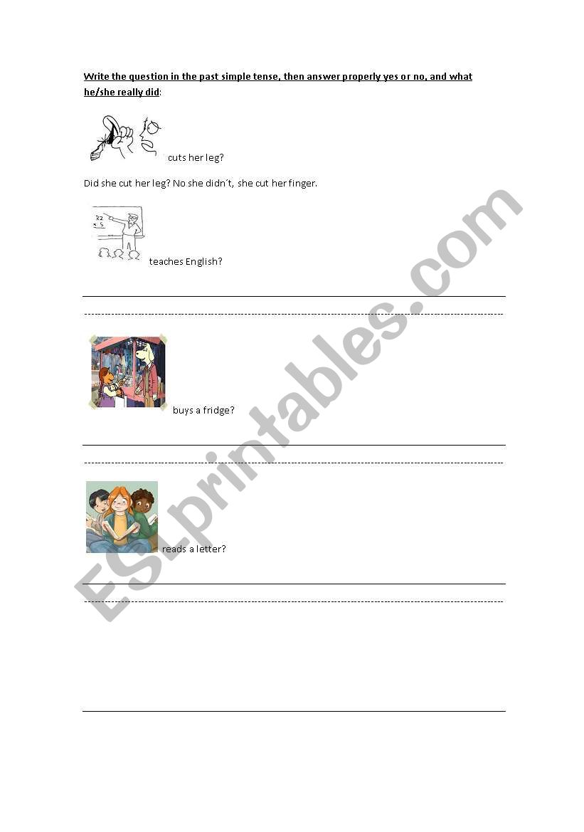 Past simple tense exercise 2 worksheet