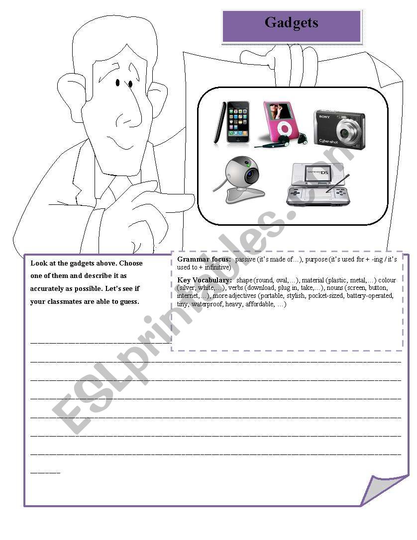 Gadgets worksheet