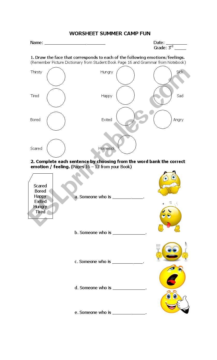 Summer Camp Fun worksheet