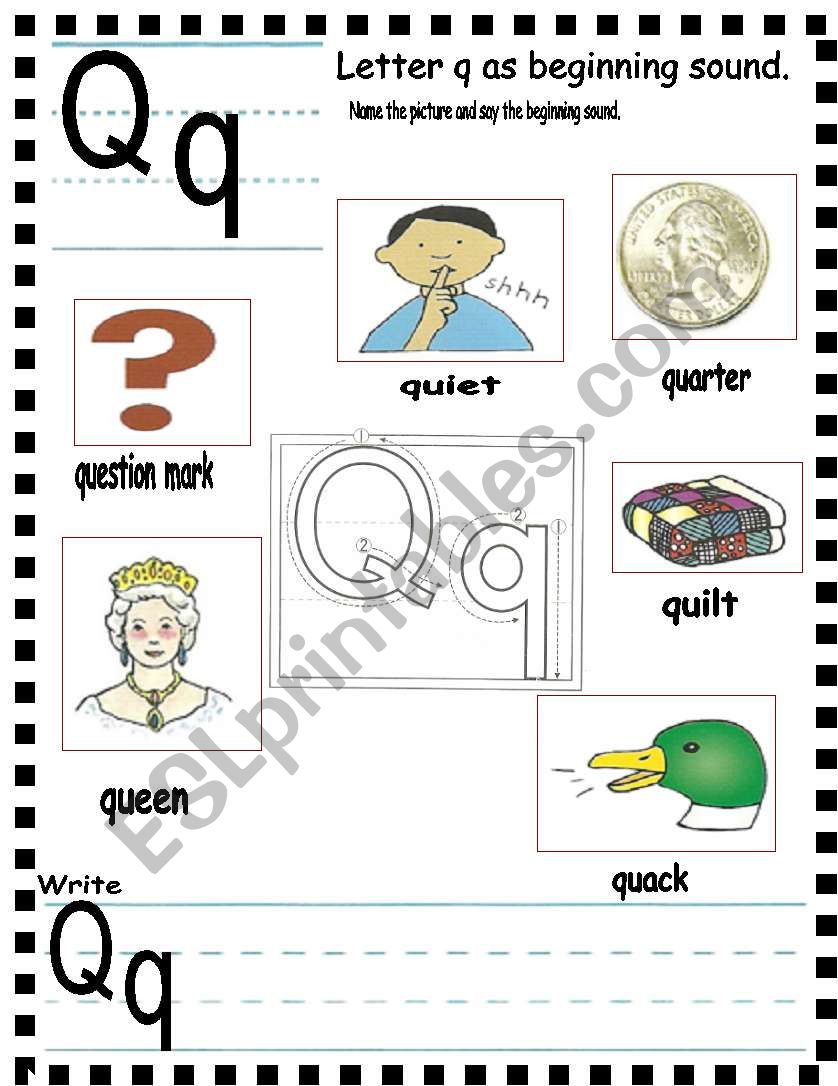 ABC -  letter Qq and sentences