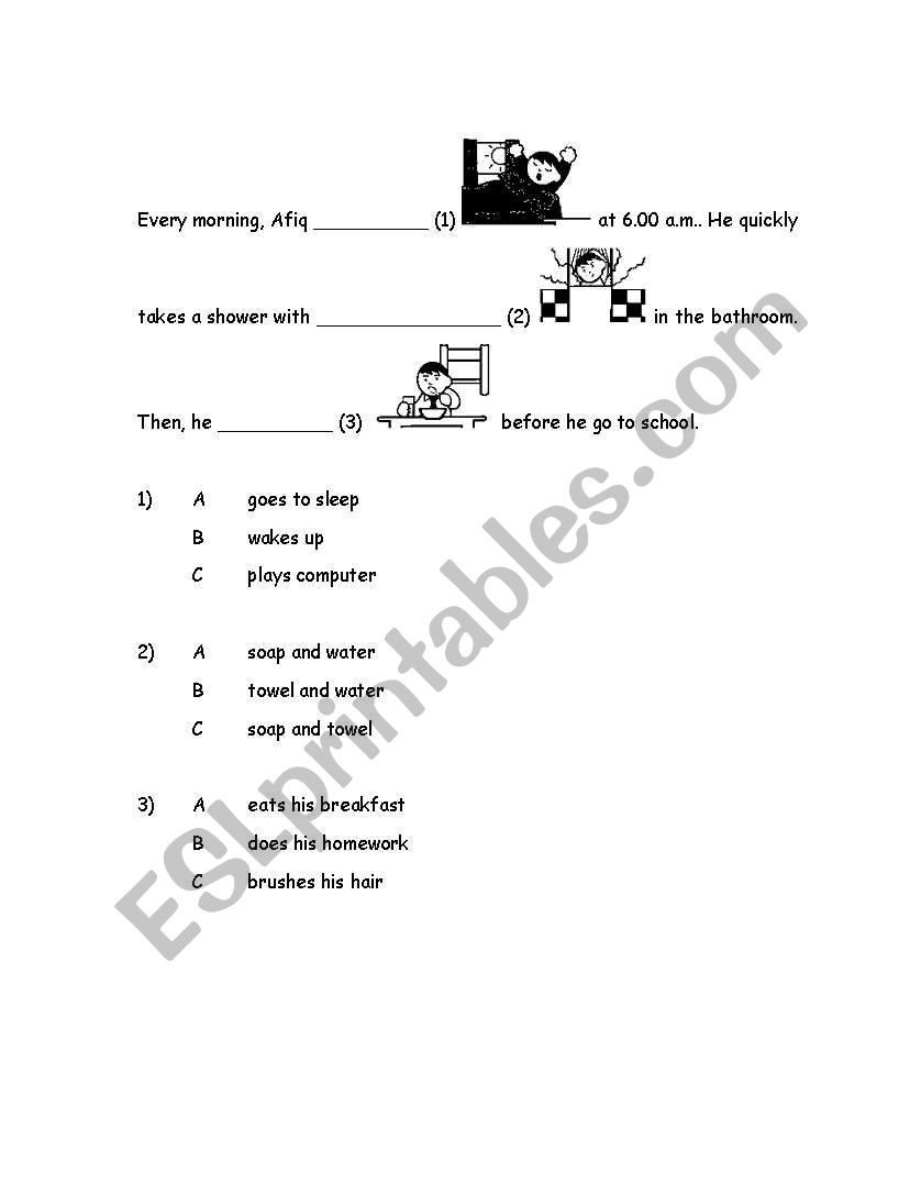 everyday life worksheet