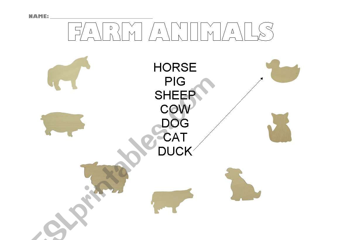 FARM ANIMALS  worksheet