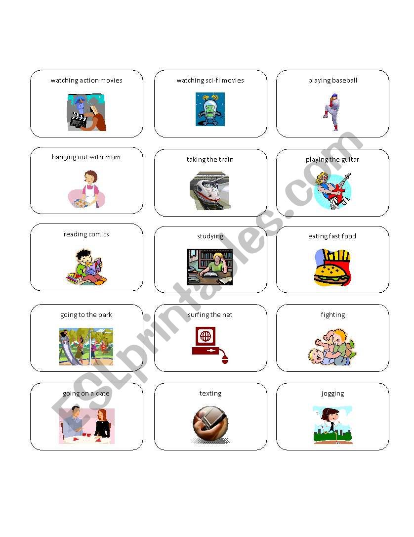  Activity Cards Set 2 worksheet