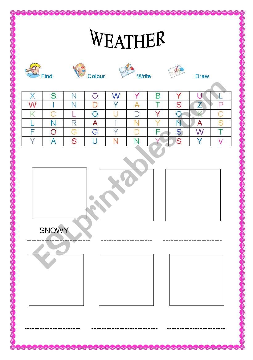 Weather worksheet