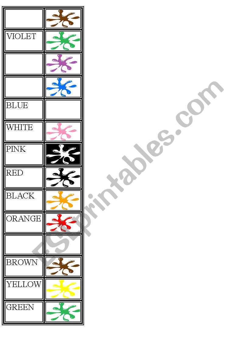 color domino worksheet