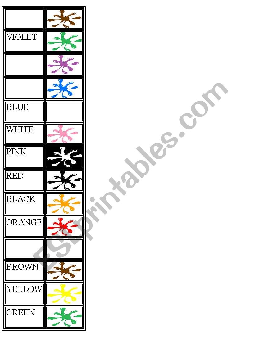 color domino worksheet