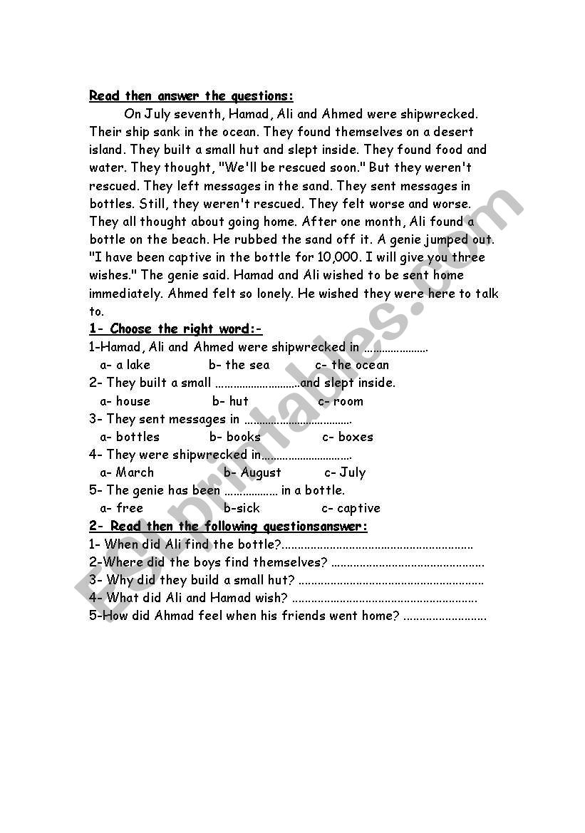 my day worksheet