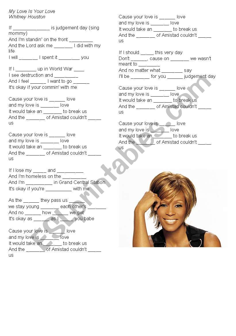 Whitney Houston My Love is your love