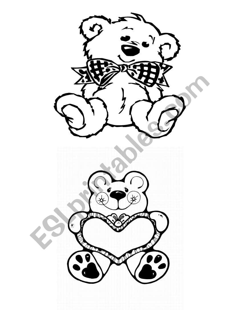 Teddy Bear sentences worksheet