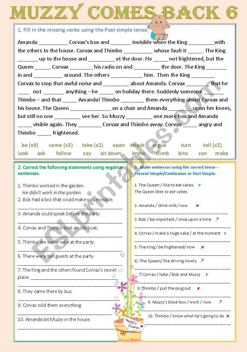 Muzzy Comes Back 6 worksheet