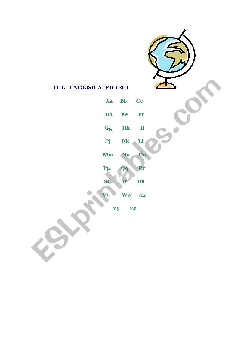 ELGLISH ALPHABET  worksheet