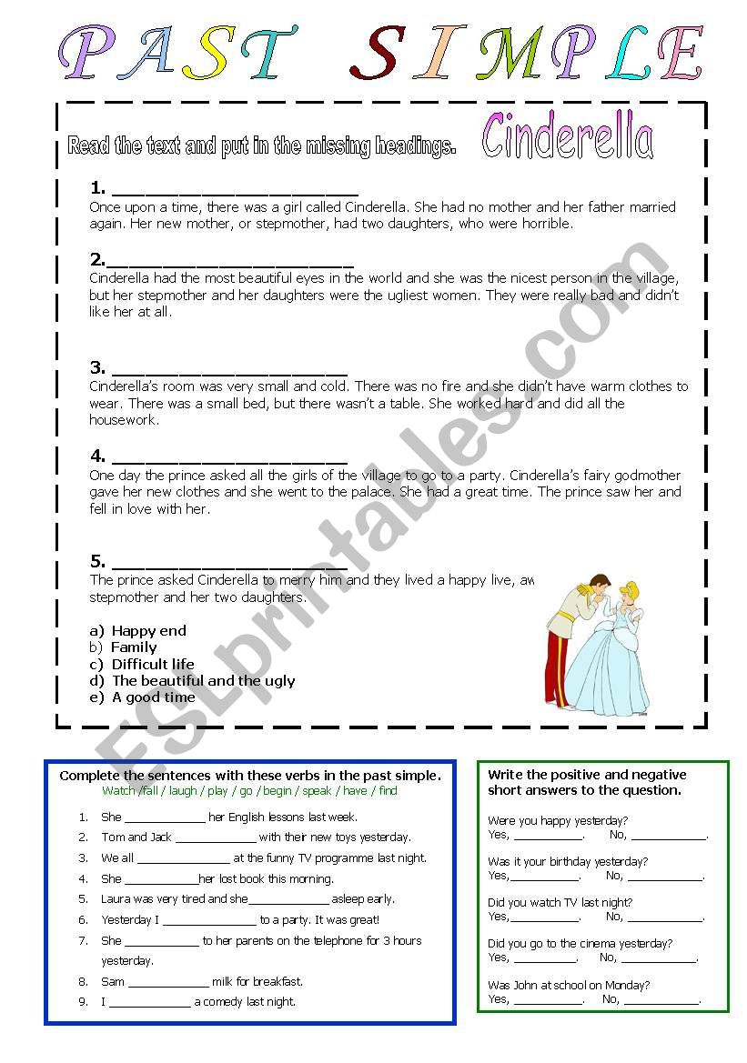 Past simple worksheet