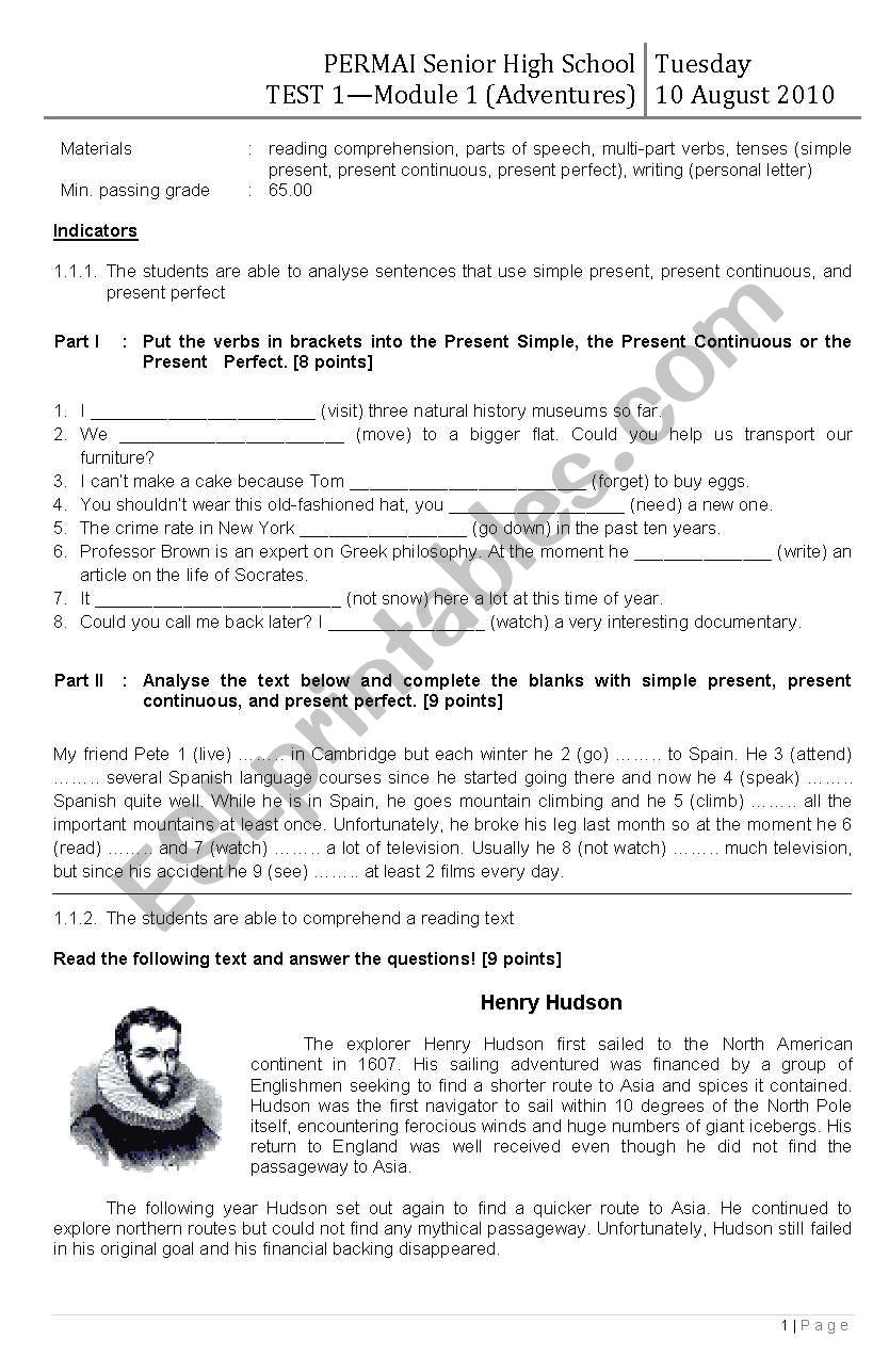 mixed exercise worksheet